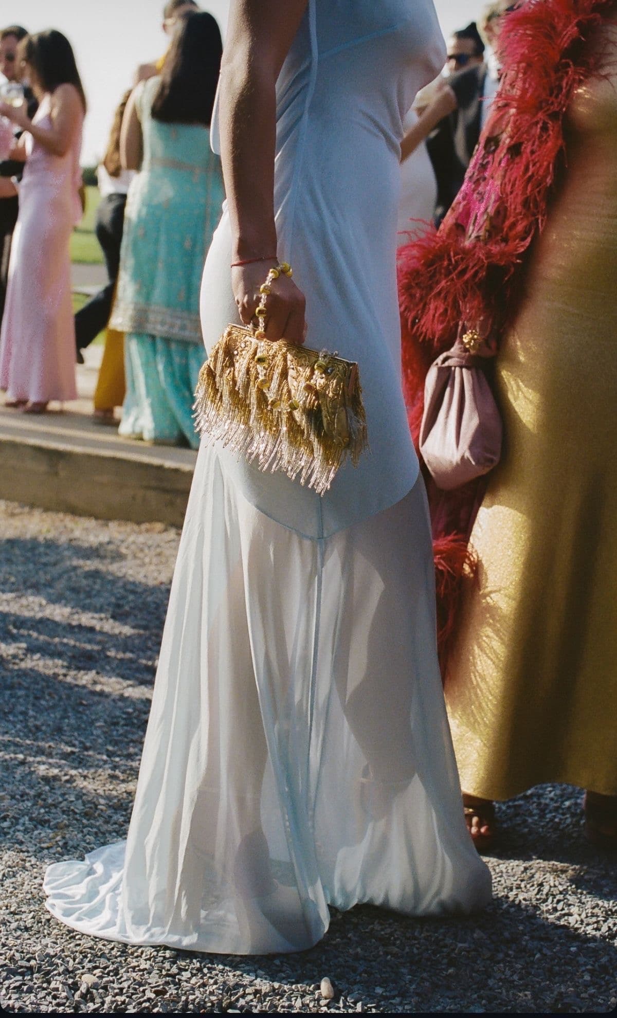 Elegant dress at garden party