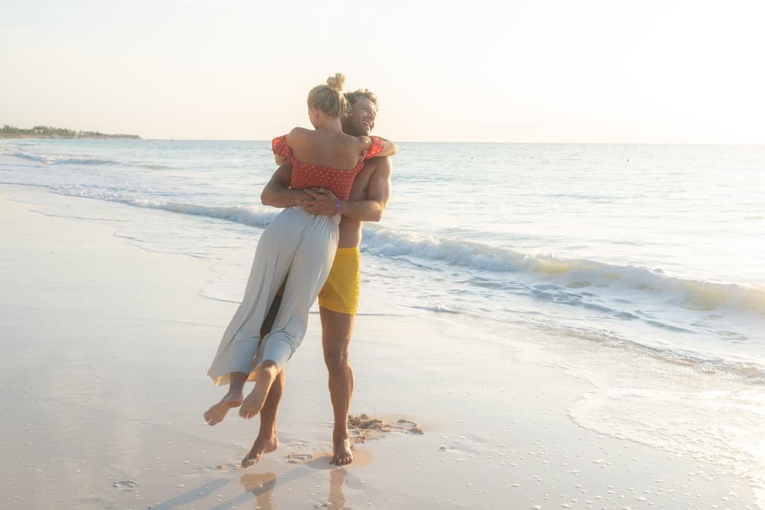 Andrew and Kayla on the beach
