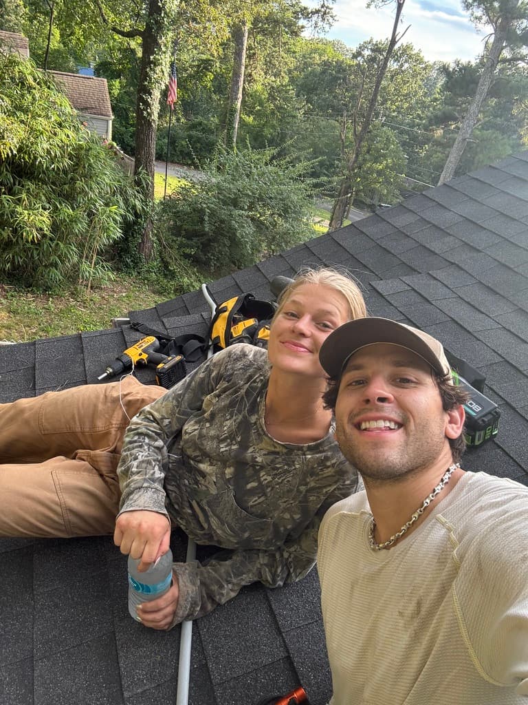 Andrew and Kayla on the roof